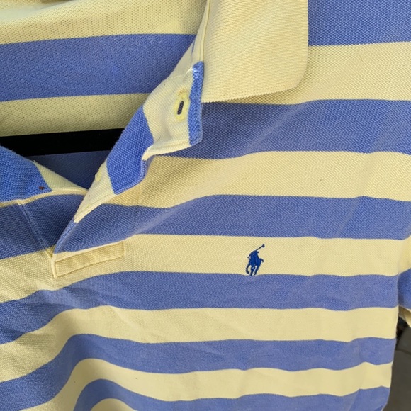 ☀️ Polo yellow and blue stripes | M - Picture 4 of 4